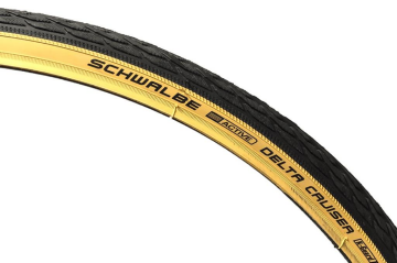 Schwalbe 700x28 Delta Cruiser K-Guard,TwinSkin Telli Dış Lastik Amber Yanak