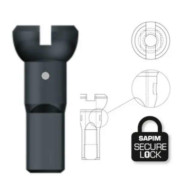 Sapim Polyax 14G 14mm Alüminyum Secure Lock Jant Teli Başlığı (Nipel) Siyah