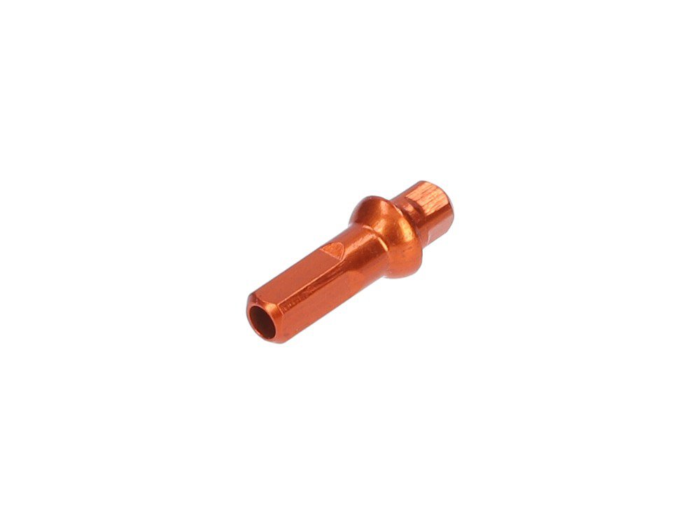 Sapim Polyax 14G 16mm Alüminyum Square Double Secure Lock Jant Teli Başlığı (Nipel) Turuncu