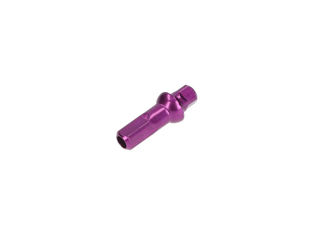Sapim Polyax 14G 16mm Alüminyum Square Double Secure Lock Jant Teli Başlığı (Nipel) Mor