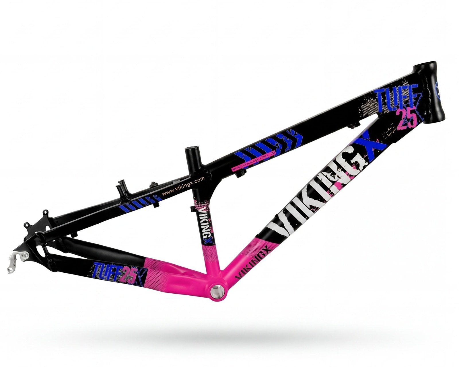 26 VikingX TUFF X26 Dirt Jump Alüminyum Bisiklet Kadrosu Siyah-Pembe