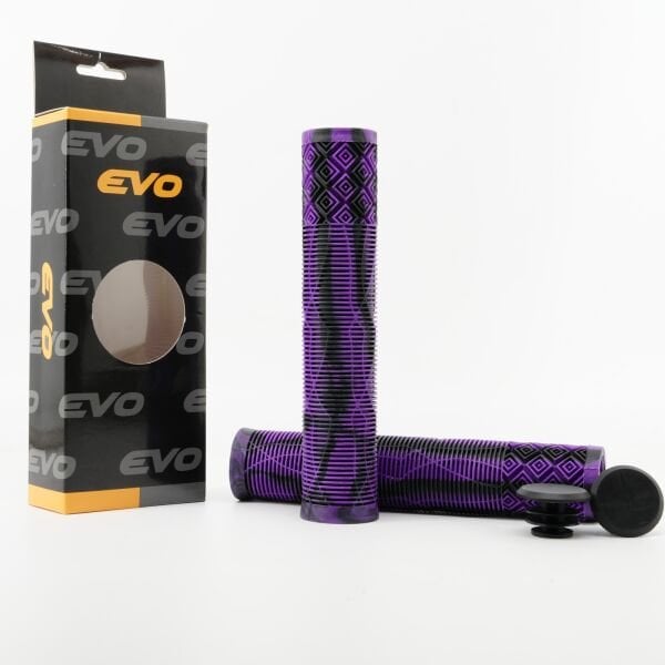 Evo Bmx/Mtb 165mm Kauçuk Uzun Bisiklet Elcik Mor-Siyah