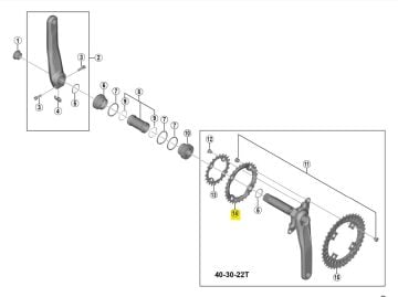Shimano FC-M6000 30T-AN Aynakol Dişlisi Y1WC98010