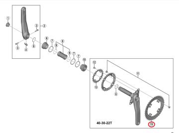 Shimano FC-M6000 40T-AN Aynakol Dişlisi Y1WC98020