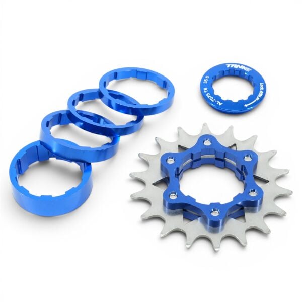 Tanke 18T Çelik Dişli Single Speed Kit Mavi
