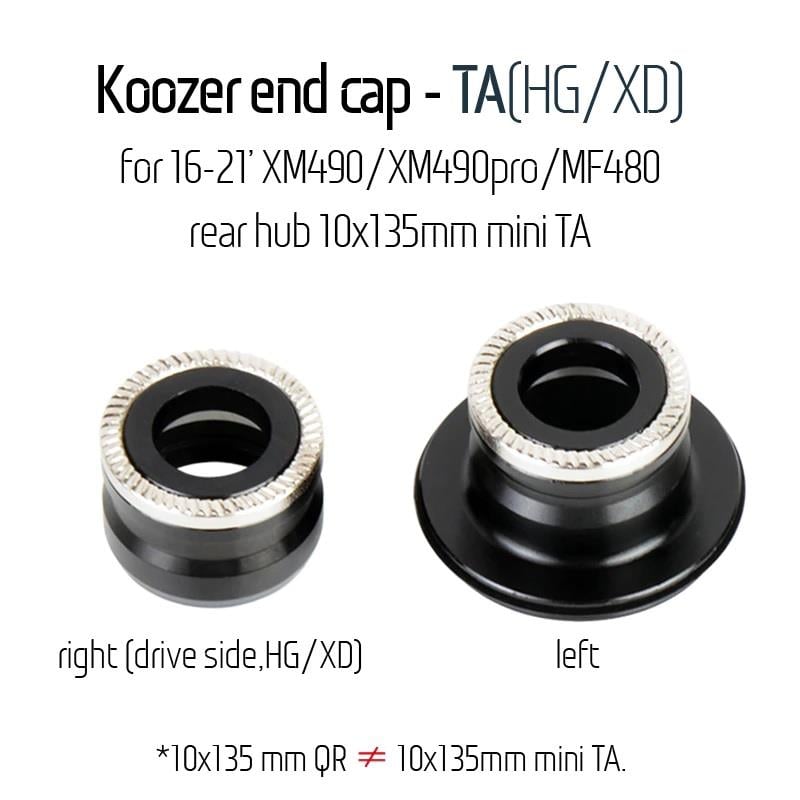 Koozer XM490 HG/XD 10x135mm Arka Göbek Sokma Mil (Thru Axle) Adaptör