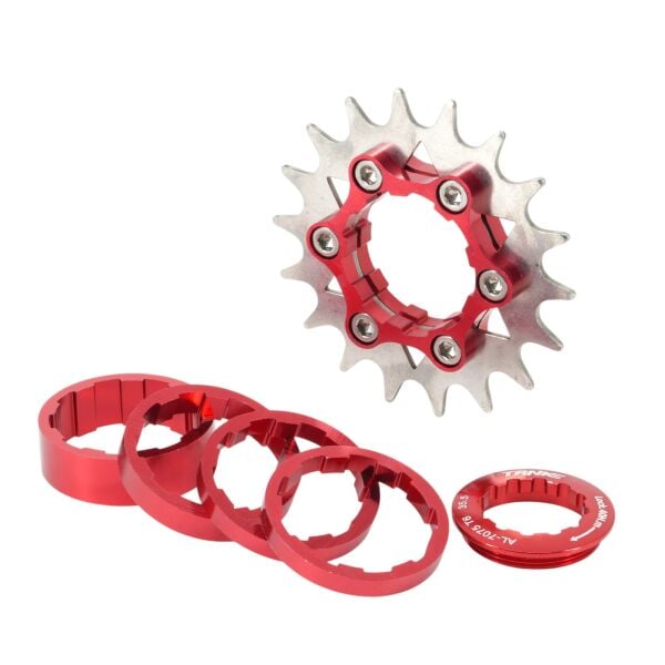 Tanke 18T Çelik Dişli Single Speed Kit Kırmızı