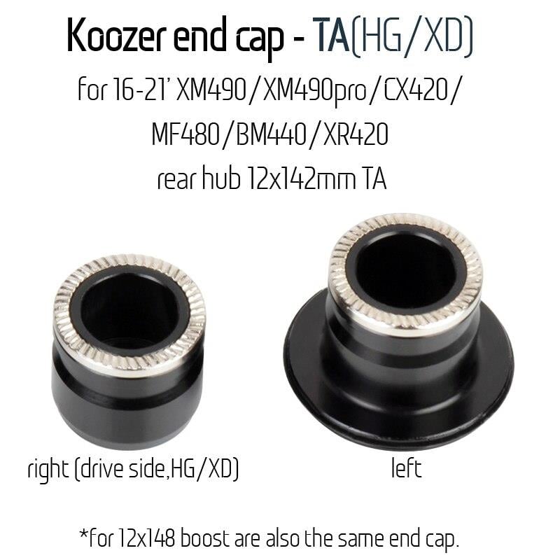 Koozer XM490 HG/XD 12x142mm/12x148mm Arka Göbek Sokma Mil (Thru Axle) Adaptör