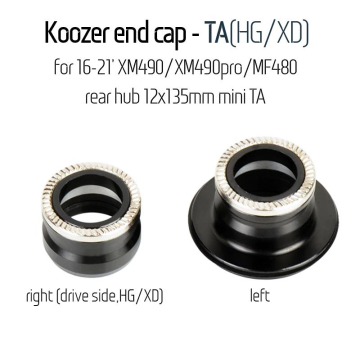 Koozer XM490 HG/XD 12x135mm Arka Göbek Sokma Mil (Thru Axle) Adaptör