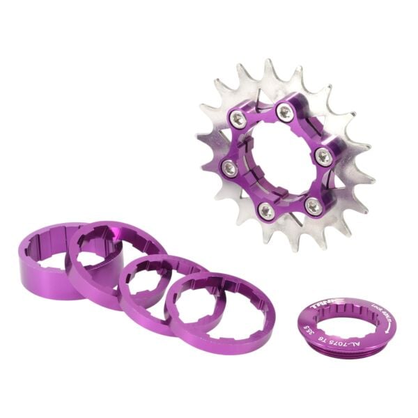 Tanke 18T Çelik Dişli Single Speed Kit Mor