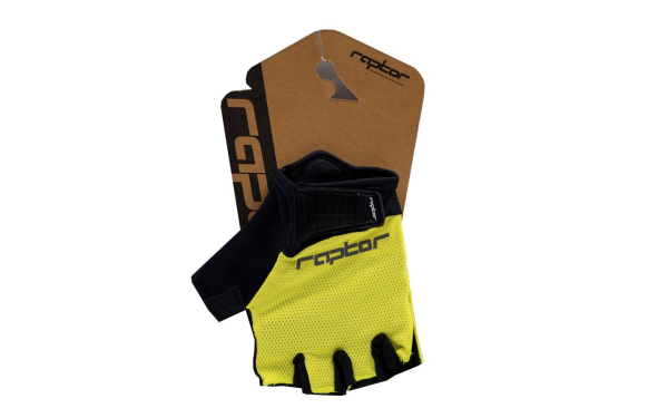Raptor Evo Kısa Parmak (Gel-Pad) Yetişkin Bisiklet Eldiveni Venom Yellow