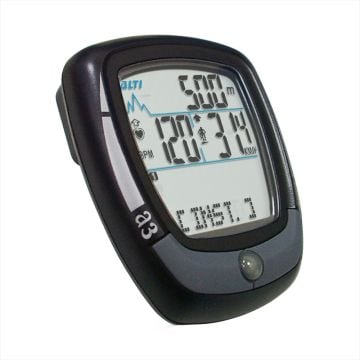 Echowell A3 46 Fonksiyon Kablosuz/Altımeter/Heart Rate/Sıcaklık/Işıklı Bisiklet Km Saati Siyah
