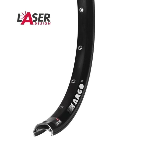 Mach1 Kargo 20'' Çift Kat Alüminyum T.sız AV Yüzüklü Jant Çemberi 36H Siyah