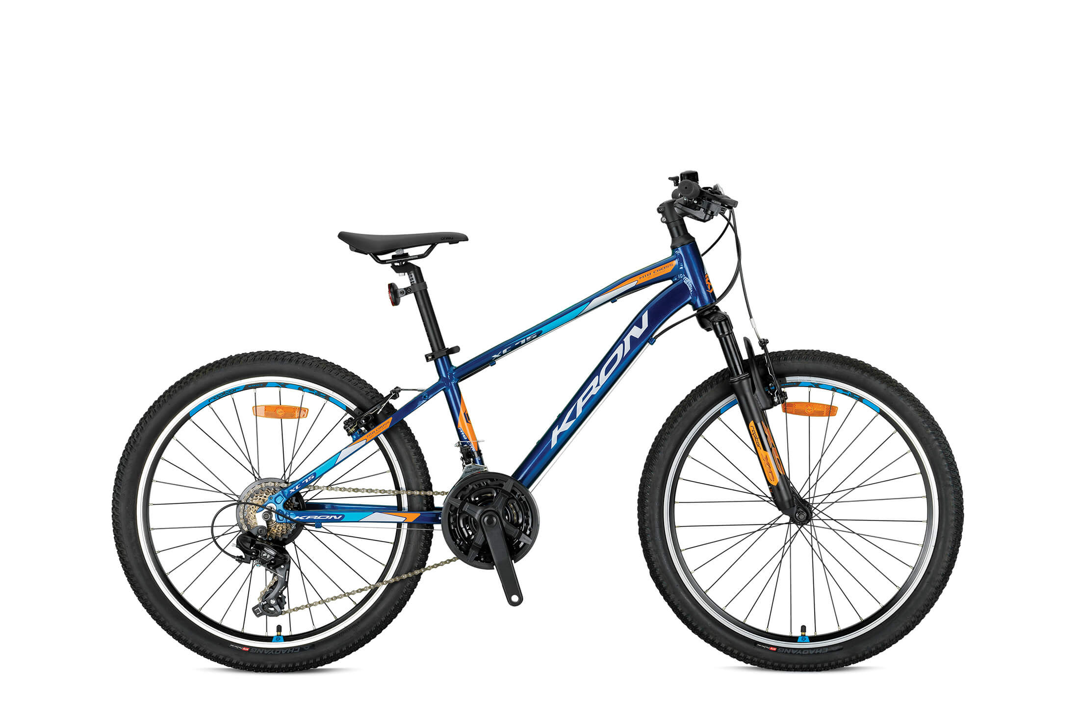24 Kron XC 75 21v M.Disk Fren Çocuk Bisikleti 33cm - Lacivert-Turuncu