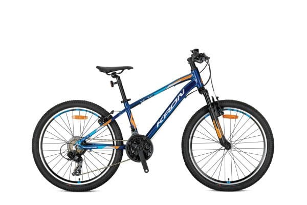 24 Kron XC 75 21v M.Disk Fren Çocuk Bisikleti 33cm - Lacivert-Turuncu