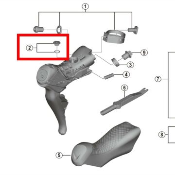 Shimano Dura-Ace ST-R9120 Rezervuar Vidası ve O-Ring Y0C698030