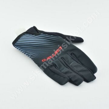 Carraro CR-2142 Uzun Parmak Yetişkin Bisiklet Eldiveni Siyah-Gri