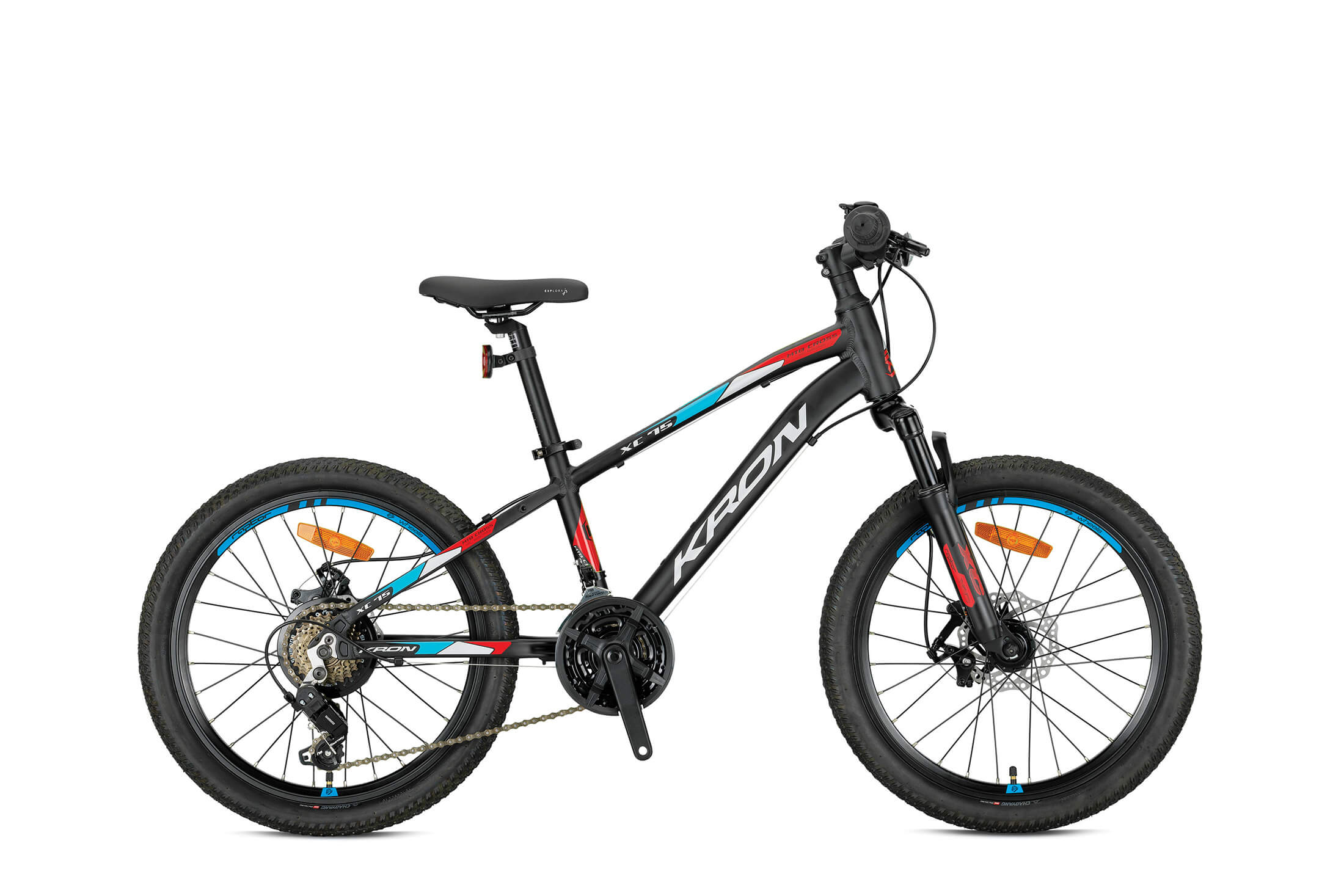 24 Kron XC 75 21v V-Fren Çocuk Bisikleti 33cm - M.Siyah-Kırmızı