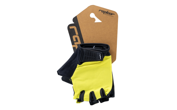 Raptor Evo Kısa Parmak (Foam-Pad) Yetişkin Bisiklet Eldiveni Venom Yellow